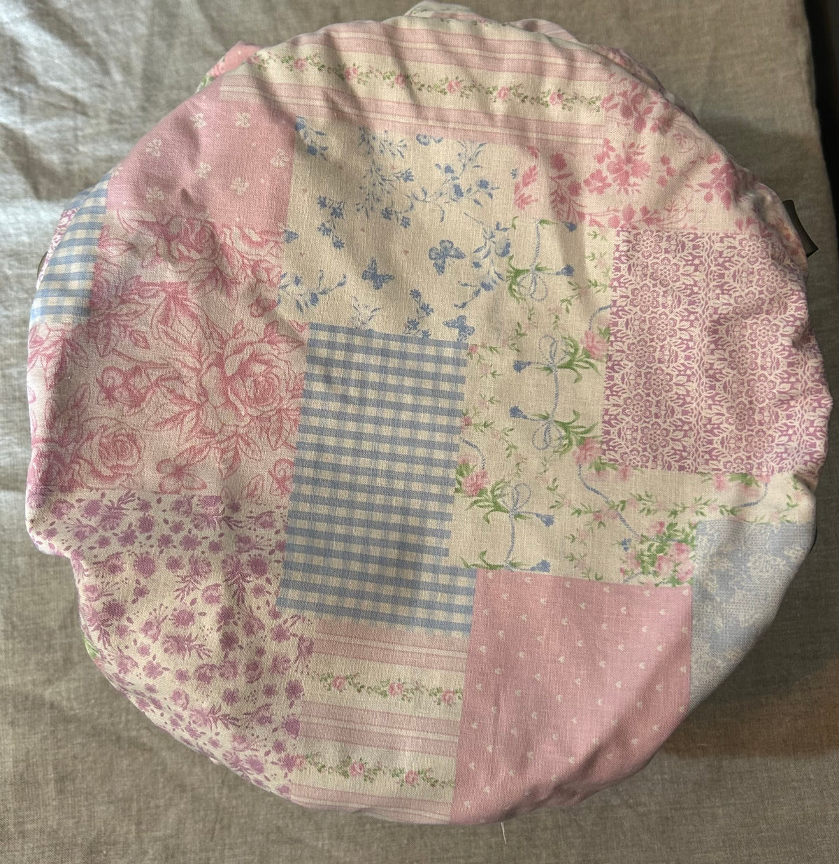 Reversible Bowl Cover. Patchwork/Navy