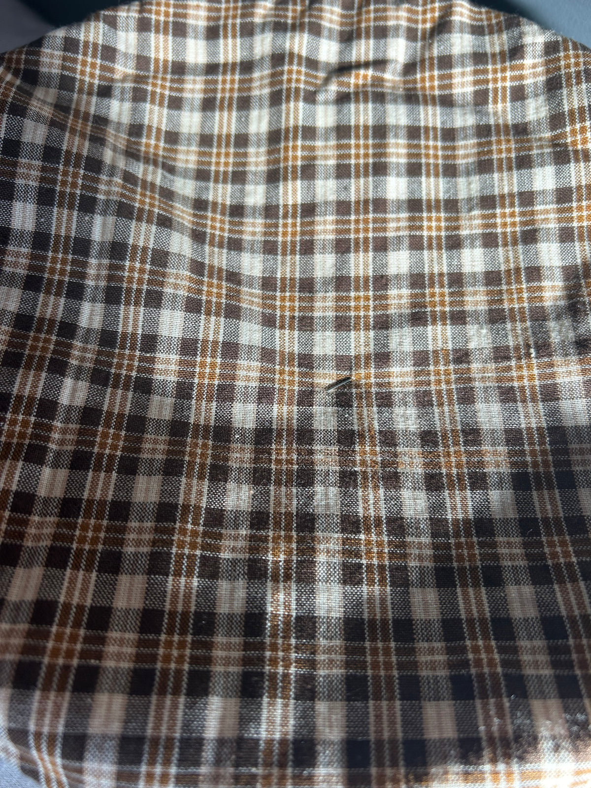 Reversible Bowl Cover. Pumpkin & Plaid